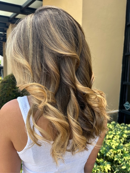 Hair color and design by Salon 7