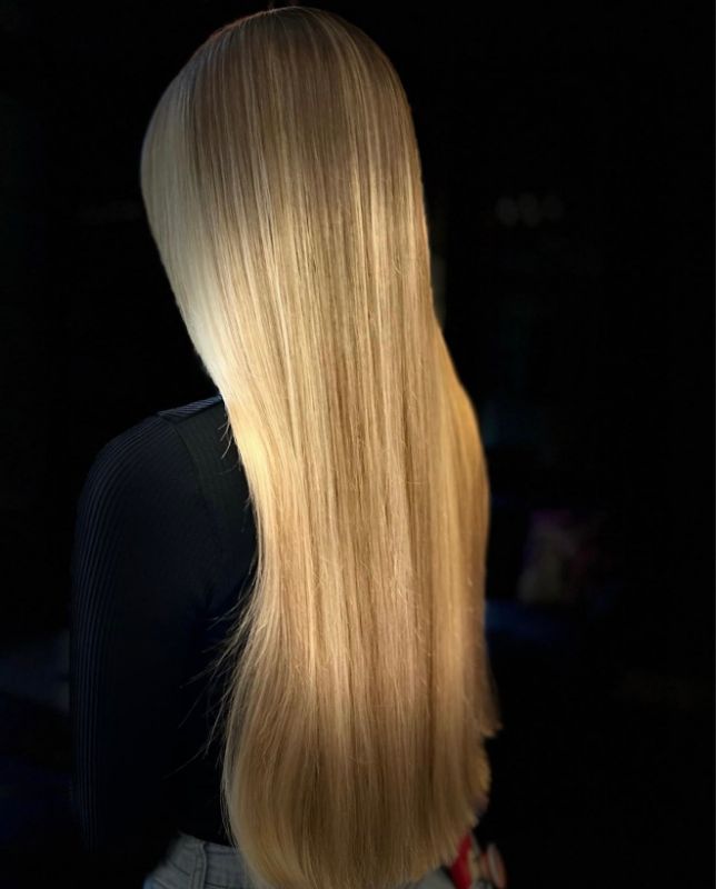 long blonde hair