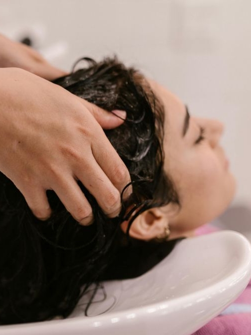 scalp treatment in a hair salon