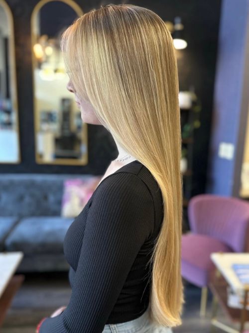 long blonde haircut